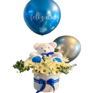 Margaritas, peluche y globos