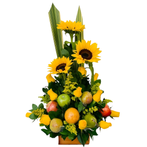 12 rosas y frutas