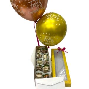 Caja de 10 fresas con chocolate