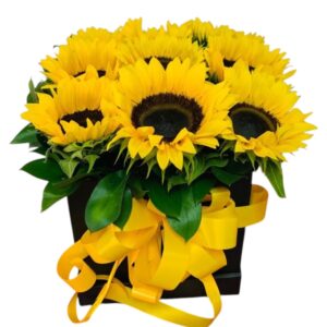 Caja tapizada de girasoles