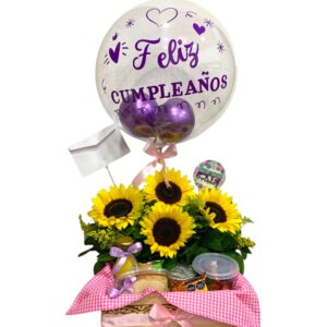 Bello Desayuno sorpresa con girasoles