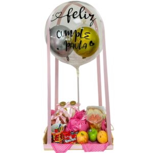 Desayuno surtido con globo burbuja