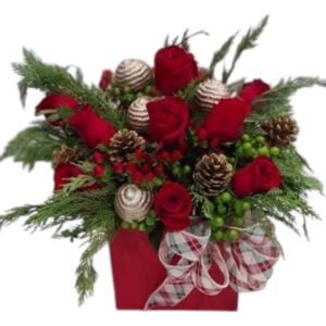 Diseño navideño con fresas