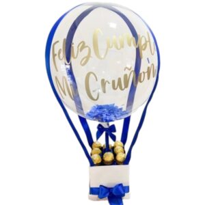 Globo y chocolates en caja