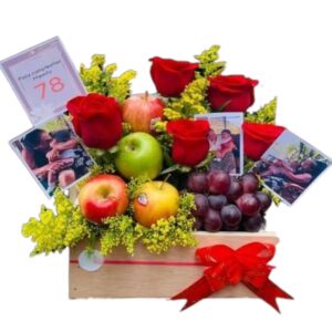 Mini de rosas, frutas y fotos
