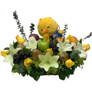 Tapizado de frutas y flores para bebé
