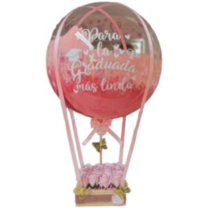 Tapizado de rosas con globo burbuja de grado