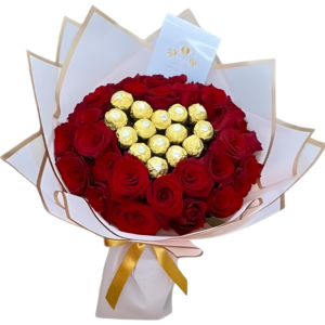 Ramo de chocolates y rosas