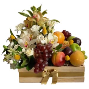 Diseño de orquídeas y frutas